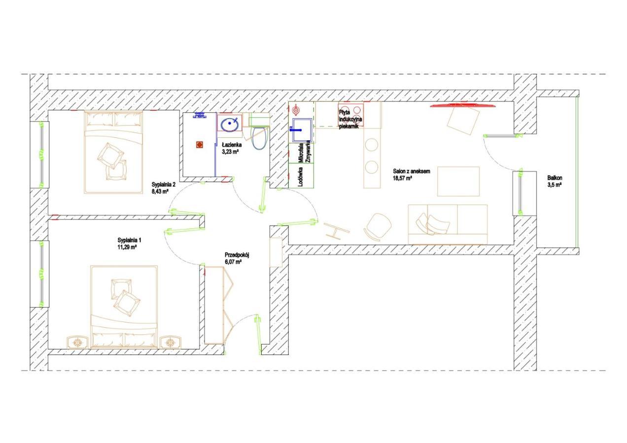 Ferienwohnung Apartament 3 Pokoje Balkon 50M2 Wyposazone Parking Breslau Exterior foto